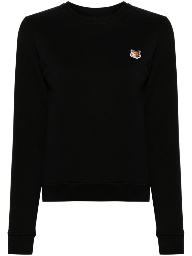 Maison Kitsuné Fox Head cotton jumper - Black von Maison Kitsuné