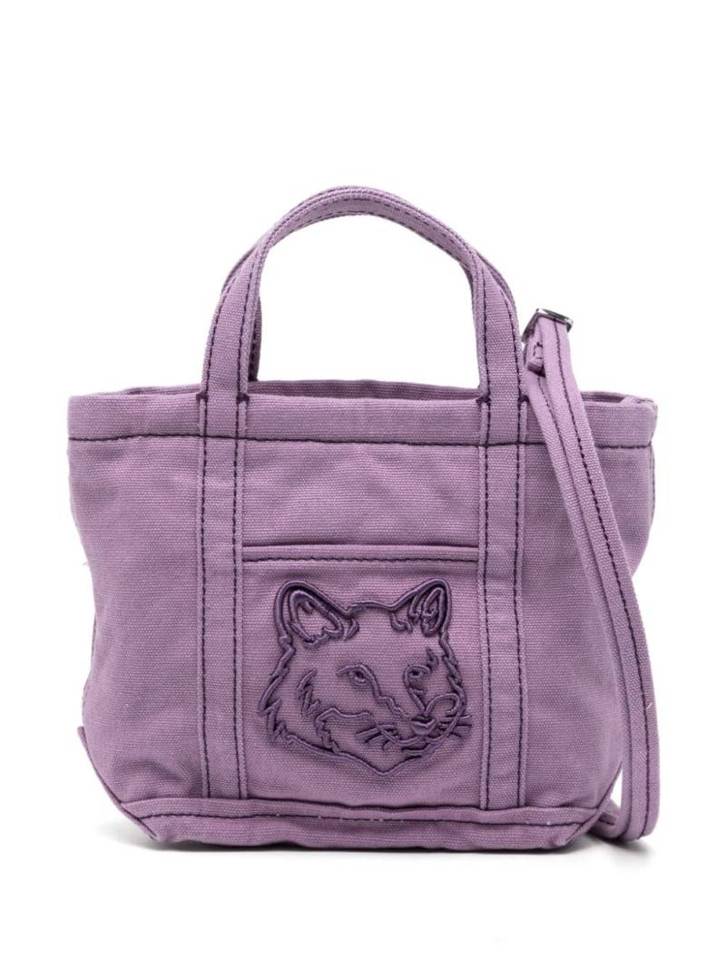 Maison Kitsuné Fox Head mini tote bag - Purple von Maison Kitsuné