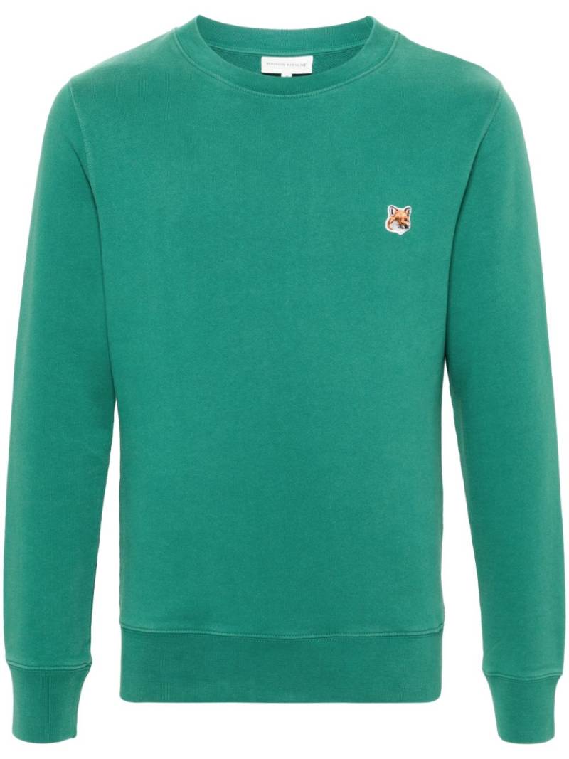 Maison Kitsuné Fox Head-patch sweatshirt - Green von Maison Kitsuné