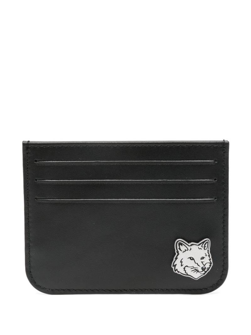 Maison Kitsuné Fox Head-plaque card holder - Black von Maison Kitsuné