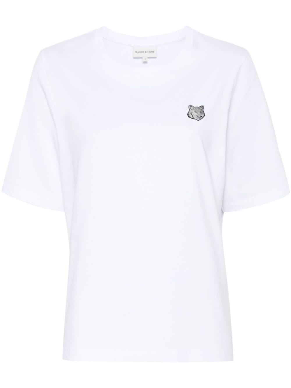 Maison Kitsuné Fox-appliqué T-shirt - White von Maison Kitsuné
