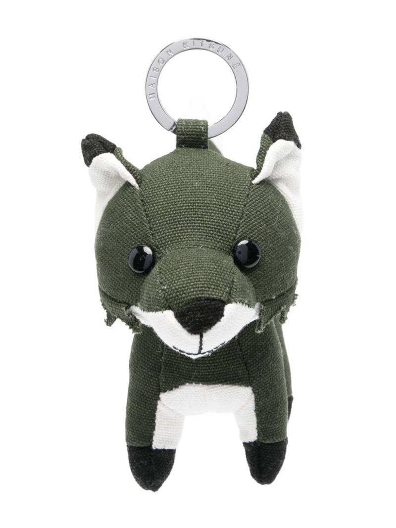 Maison Kitsuné Fox bag charm - Green von Maison Kitsuné