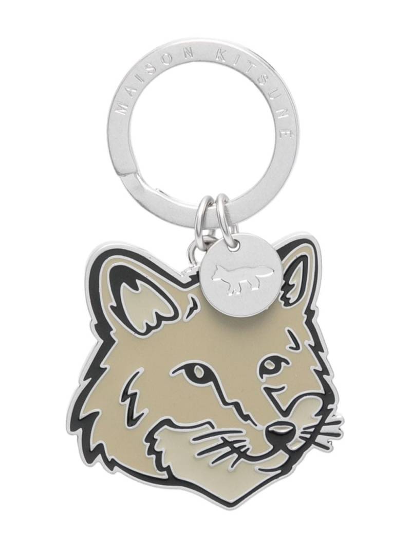 Maison Kitsuné Fox-head key ring - Silver von Maison Kitsuné