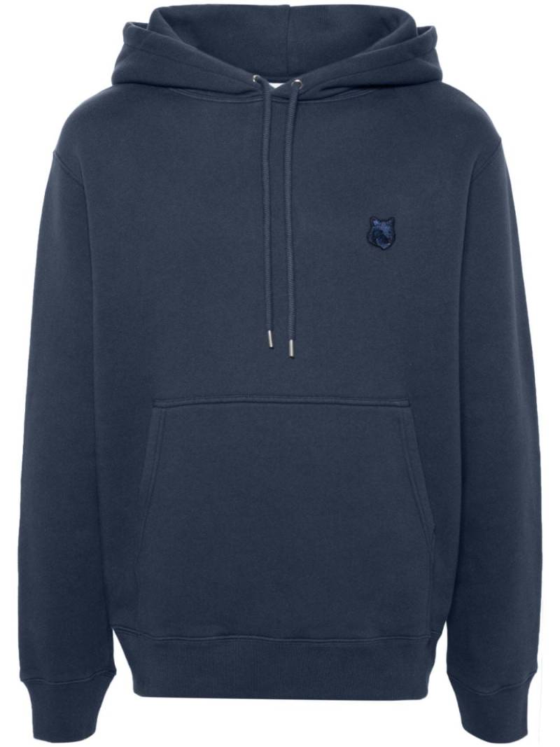 Maison Kitsuné Fox-motif cotton hoodie - Blue von Maison Kitsuné