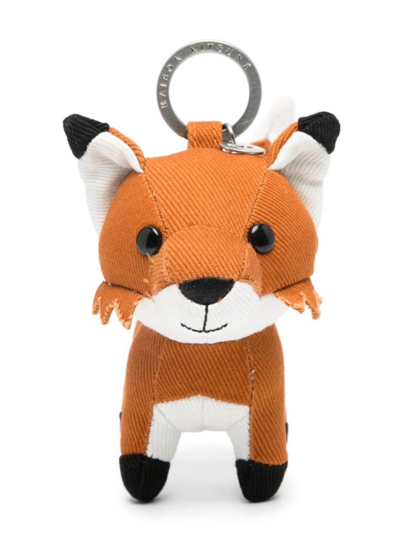 Maison Kitsuné Fox-motif cotton keyring - Brown von Maison Kitsuné