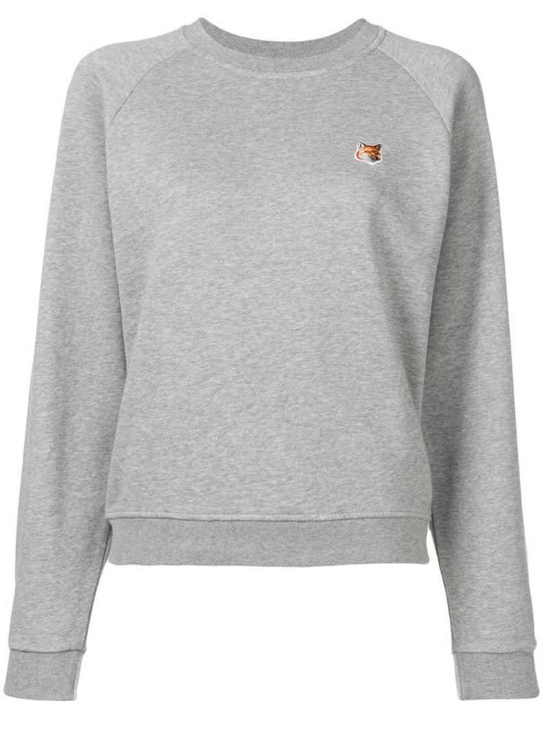 Maison Kitsuné Fox patch sweatshirt - Grey von Maison Kitsuné