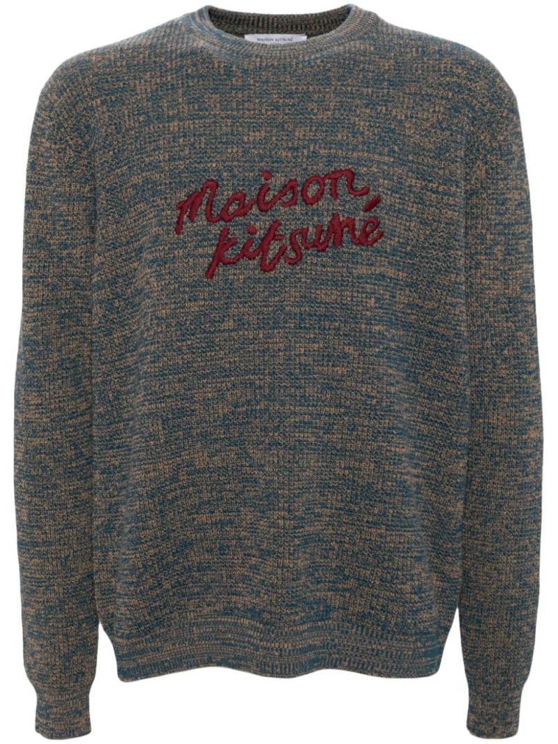 Maison Kitsuné Handwriting jumper - Blue von Maison Kitsuné