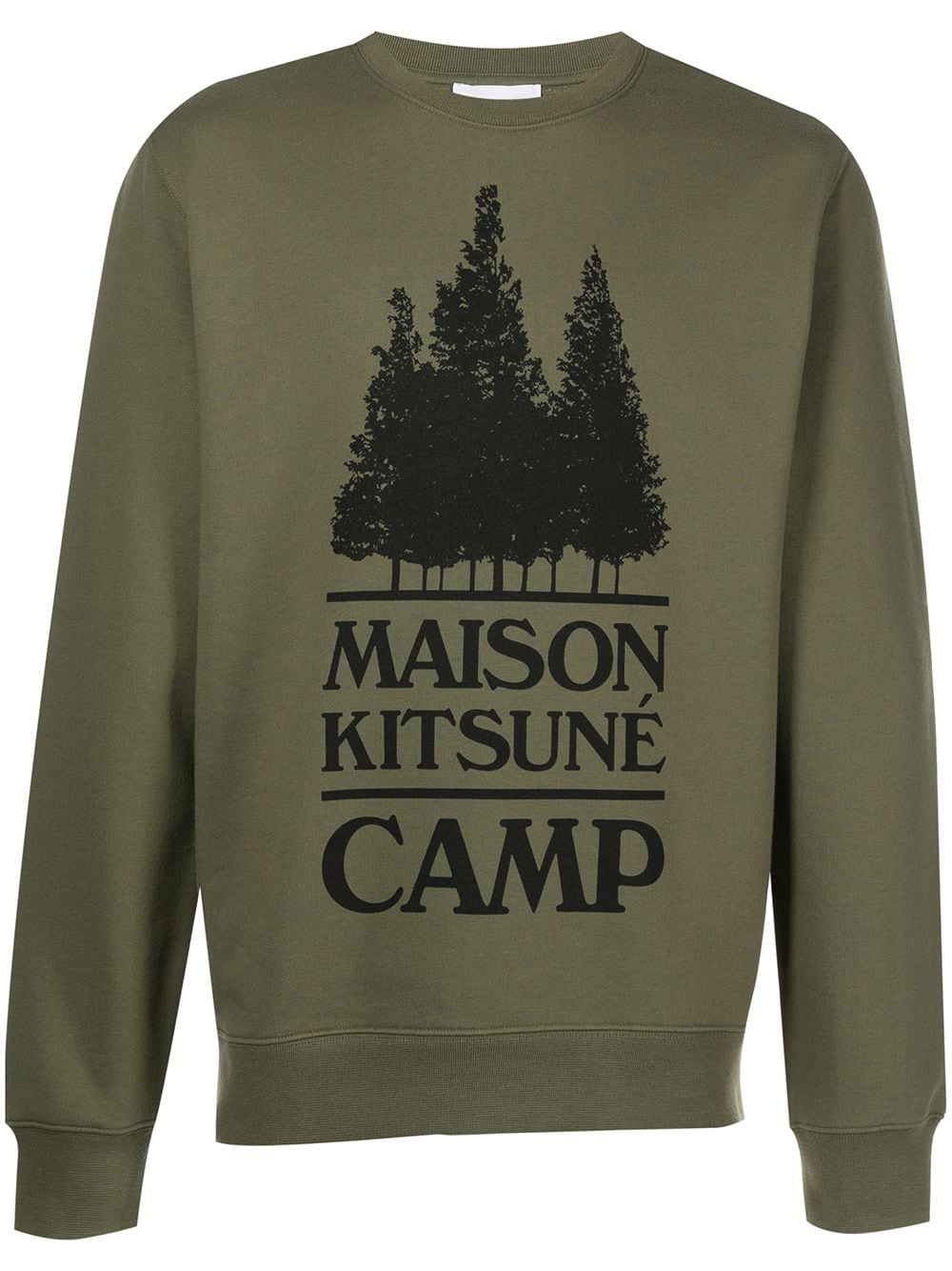 Maison Kitsuné MK Camp crewneck sweatshirt - Green von Maison Kitsuné