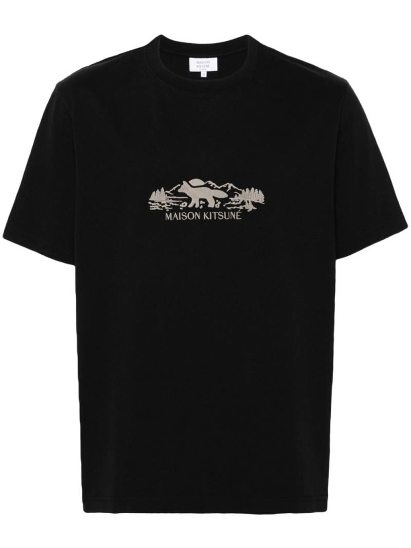 Maison Kitsuné Outdoor Profile Fox T-shirt - Black von Maison Kitsuné