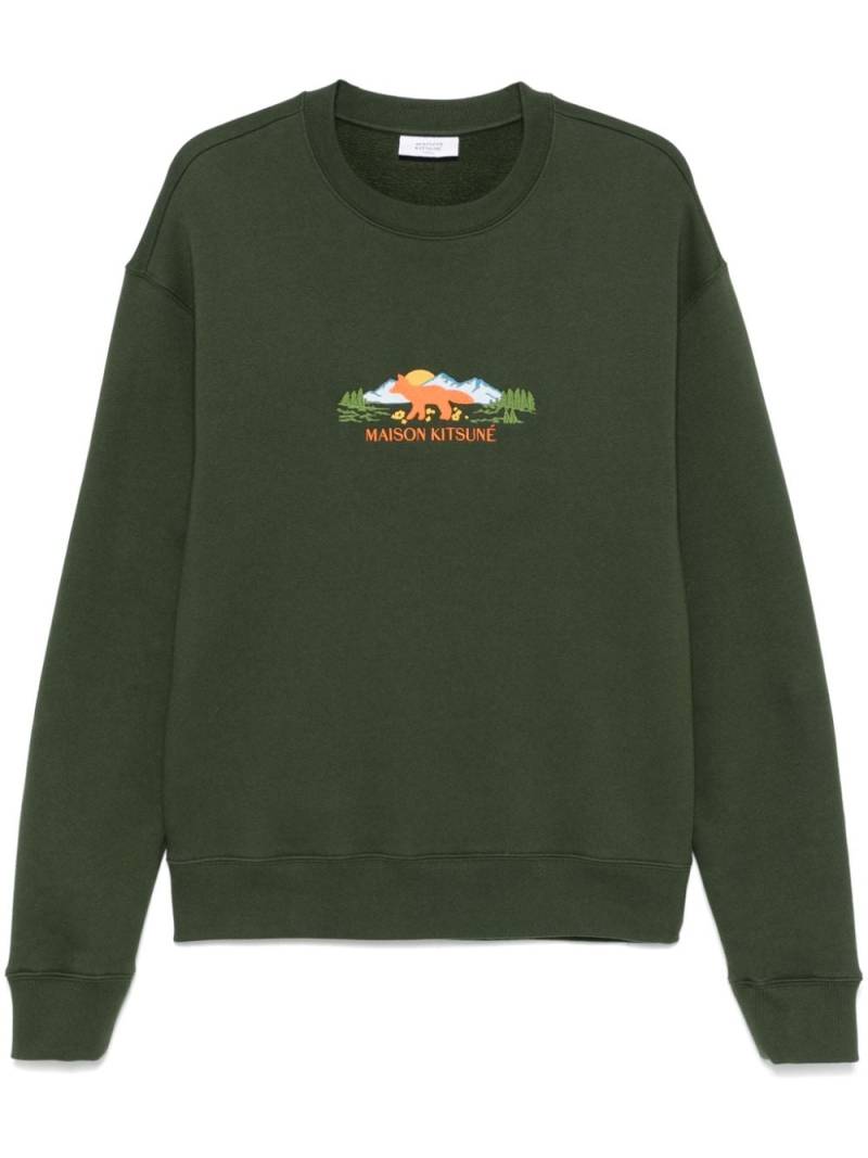 Maison Kitsuné Outdoor Profile Fox sweatshirt - Green von Maison Kitsuné