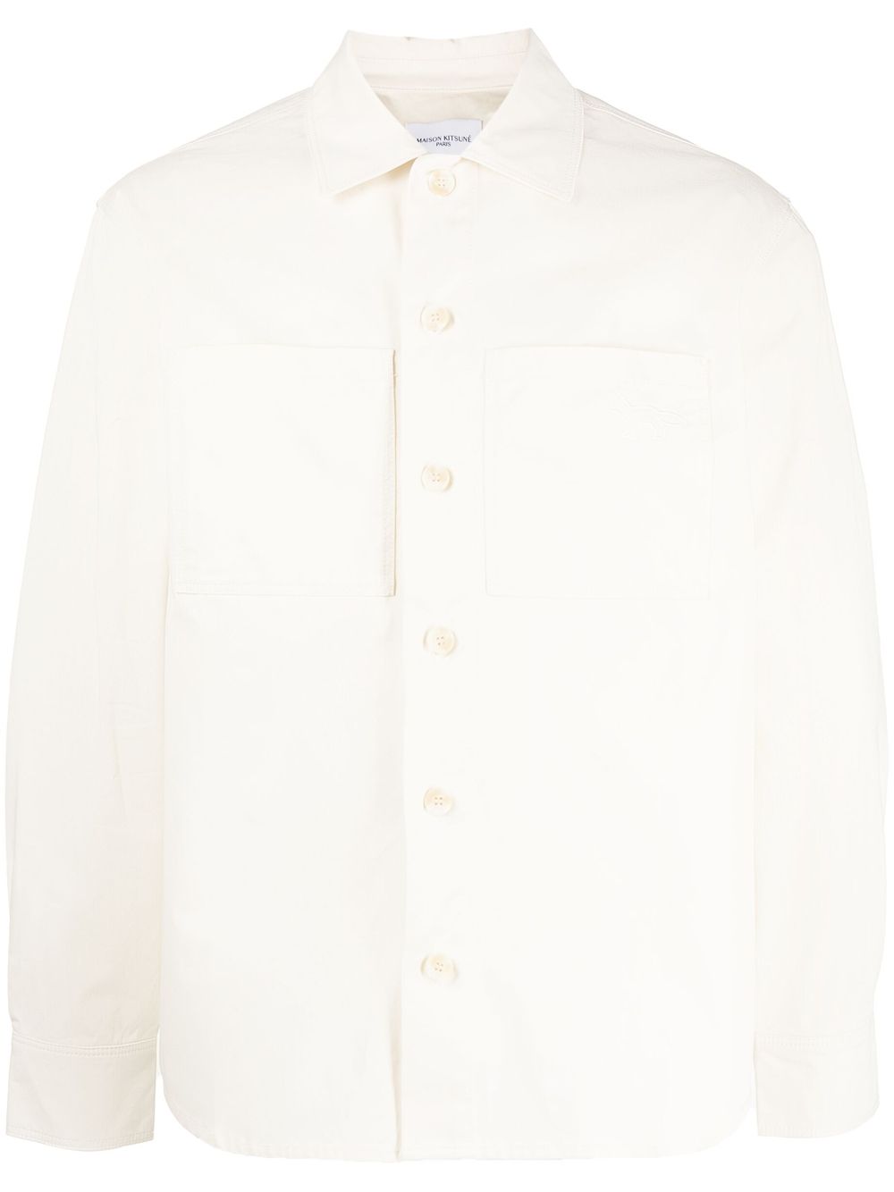 Maison Kitsuné Profile Fox cotton gabardine shirt - White von Maison Kitsuné