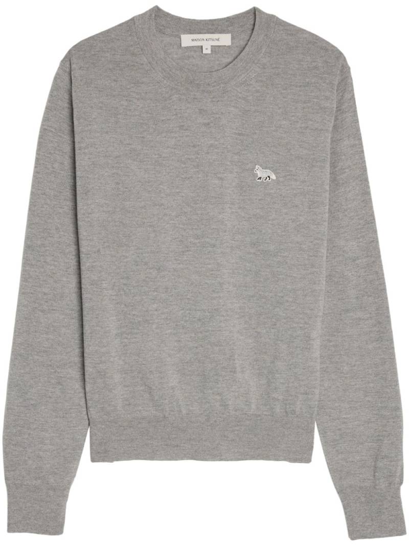 Maison Kitsuné W Baby Fox Patch Regular Jumper - Grey von Maison Kitsuné