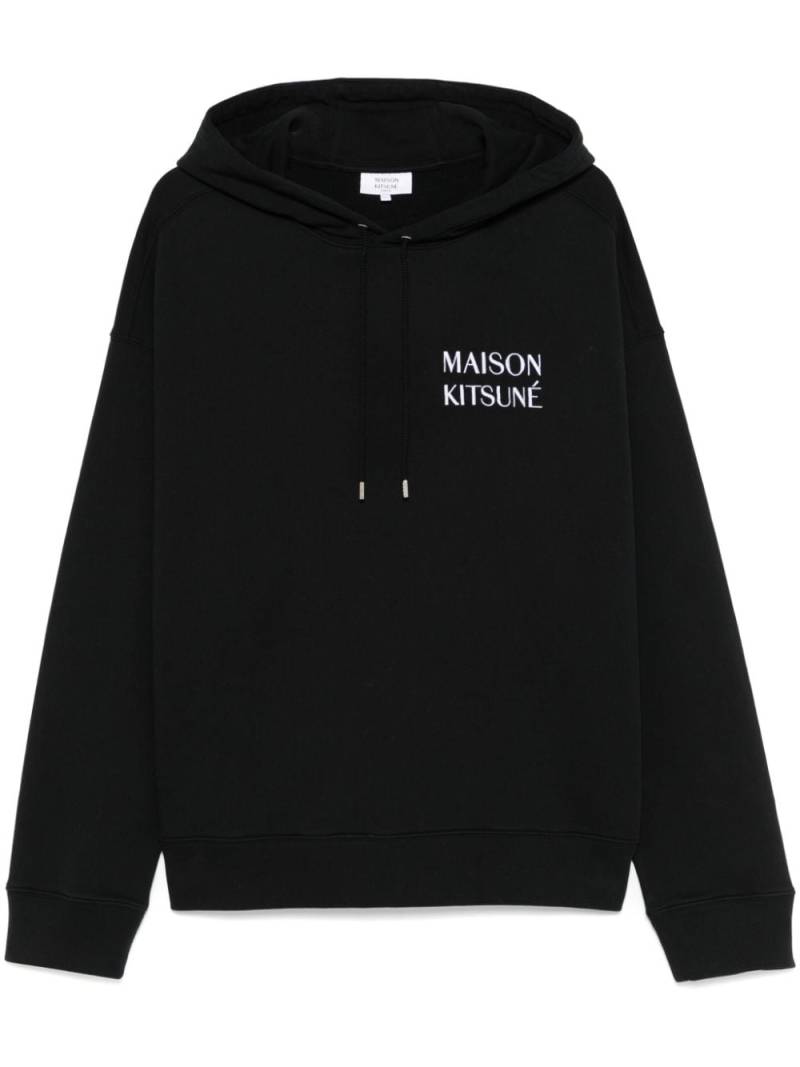 Maison Kitsuné Waterfall-print hoodie - Black von Maison Kitsuné