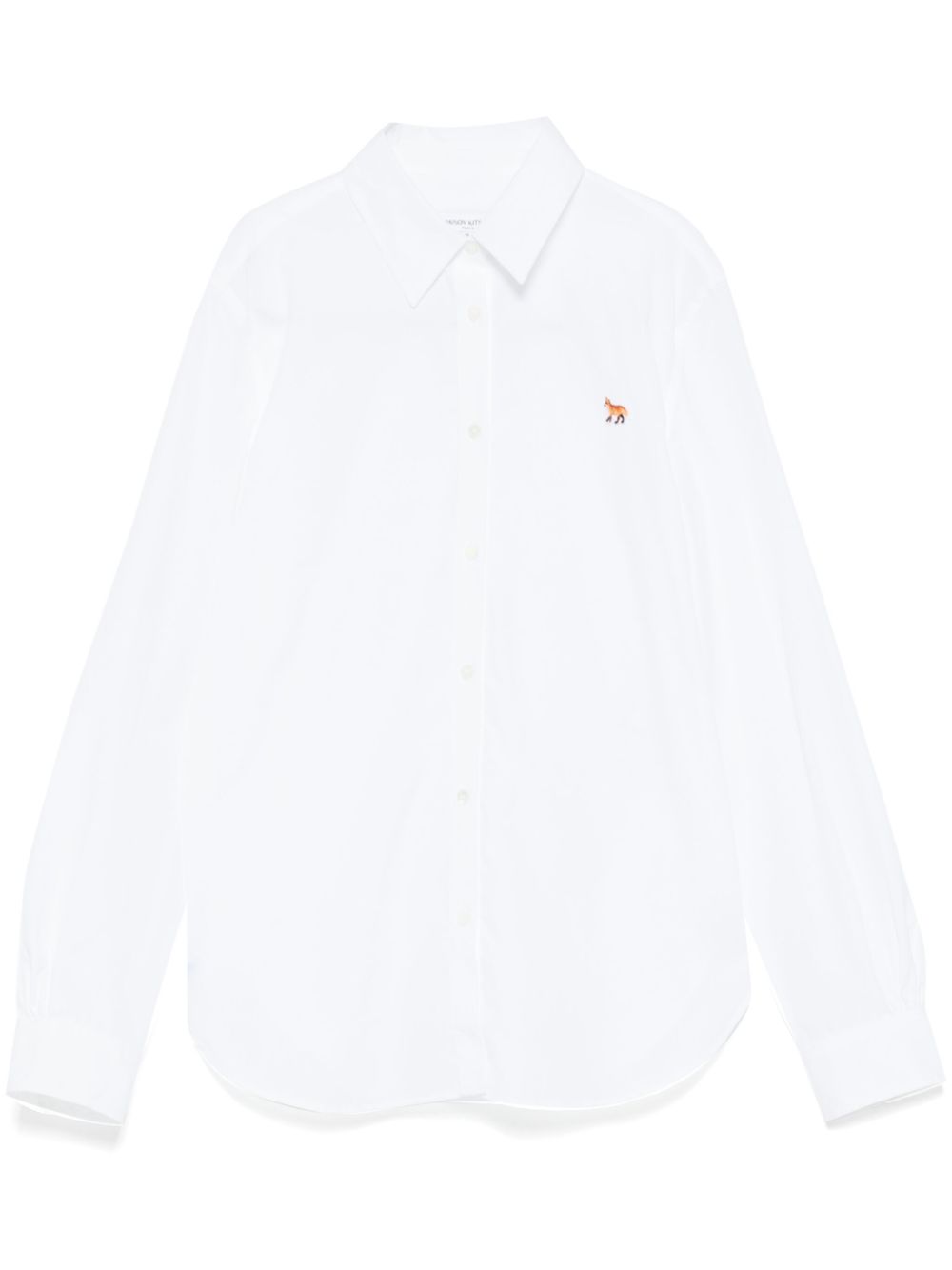 Maison Kitsuné baby fox patch cotton classic shirt - White von Maison Kitsuné