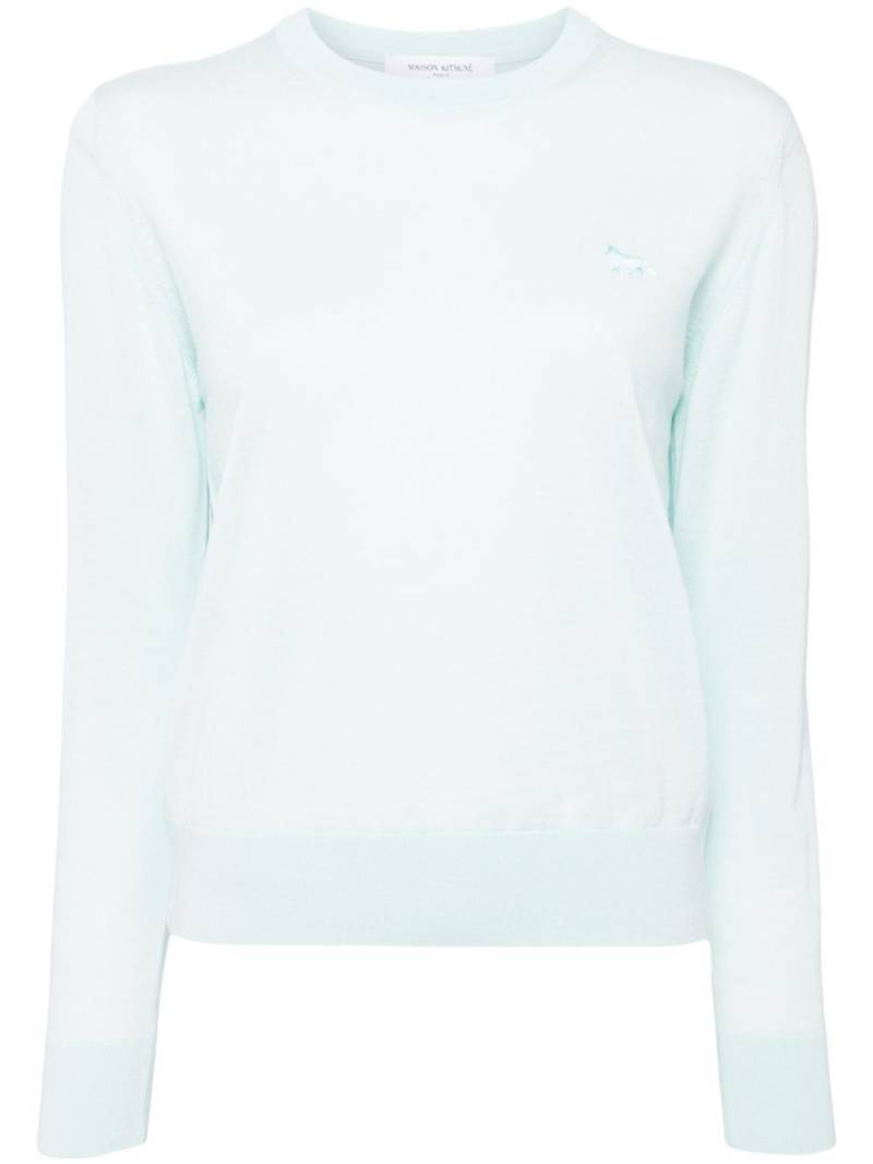 Maison Kitsuné baby fox patch regular fit jumper - Green von Maison Kitsuné