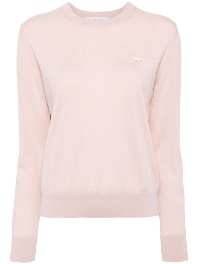 Maison Kitsuné baby fox patch regular fit jumper - Pink von Maison Kitsuné