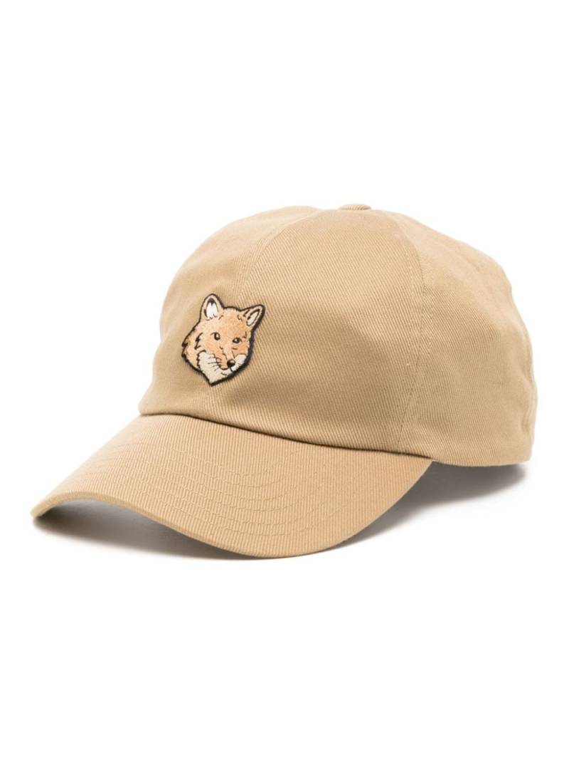 Maison Kitsuné bold fox head cap - Brown von Maison Kitsuné