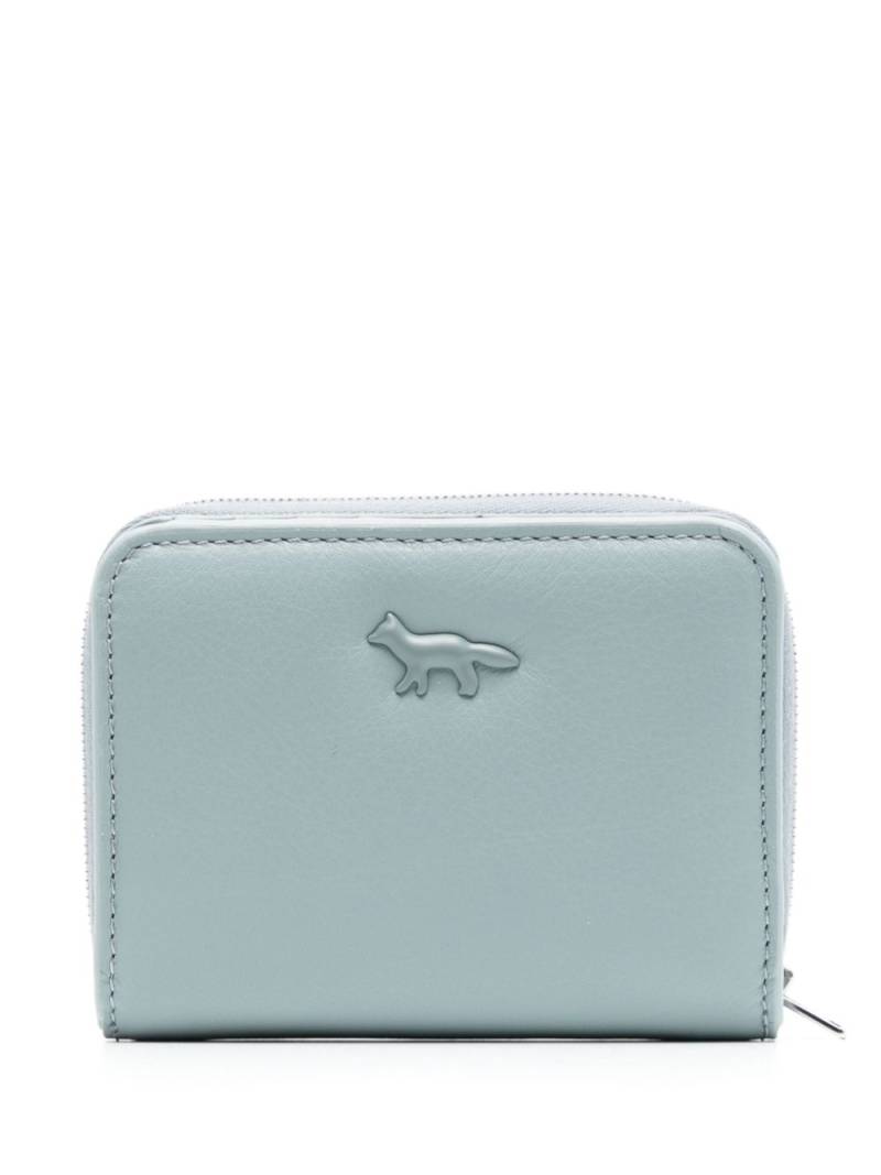 Maison Kitsuné cloud zipped wallet - Blue von Maison Kitsuné