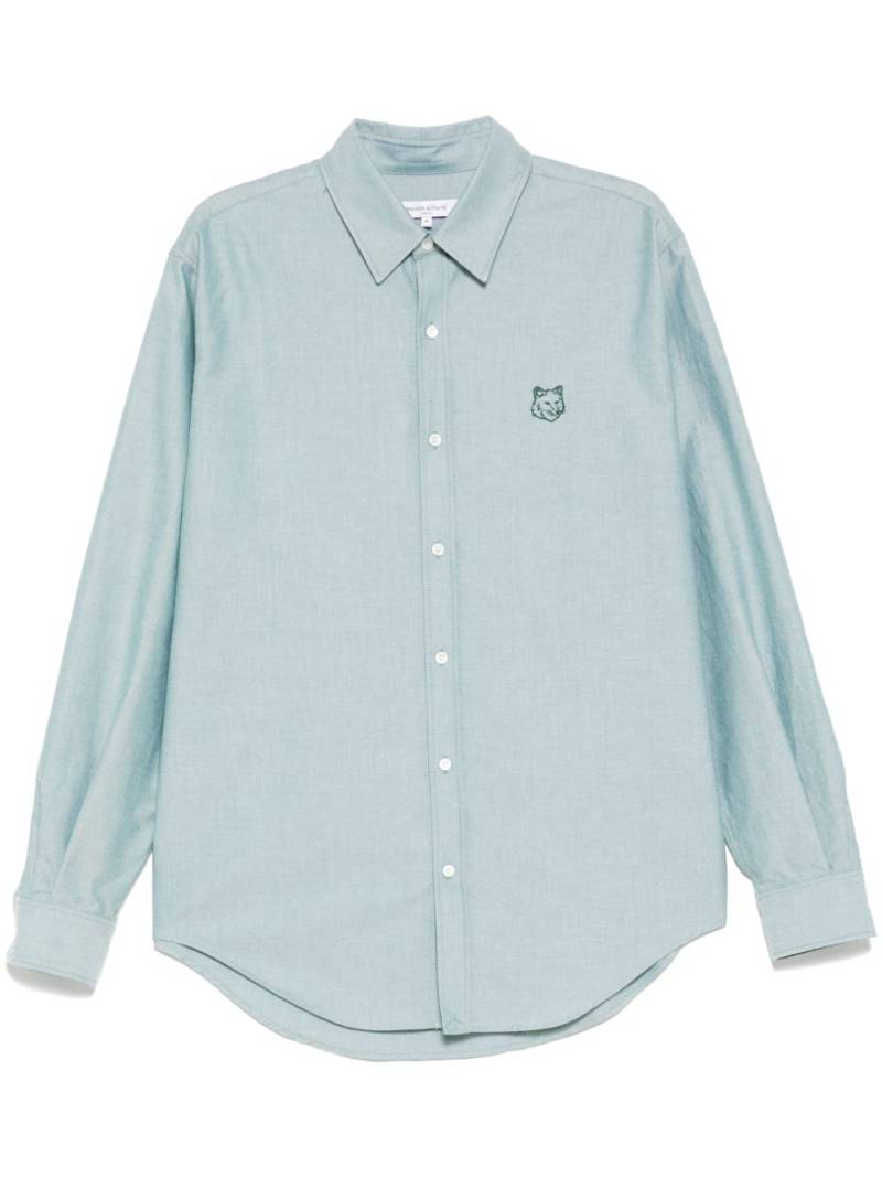 Maison Kitsuné contour fox head skate shirt - Green von Maison Kitsuné