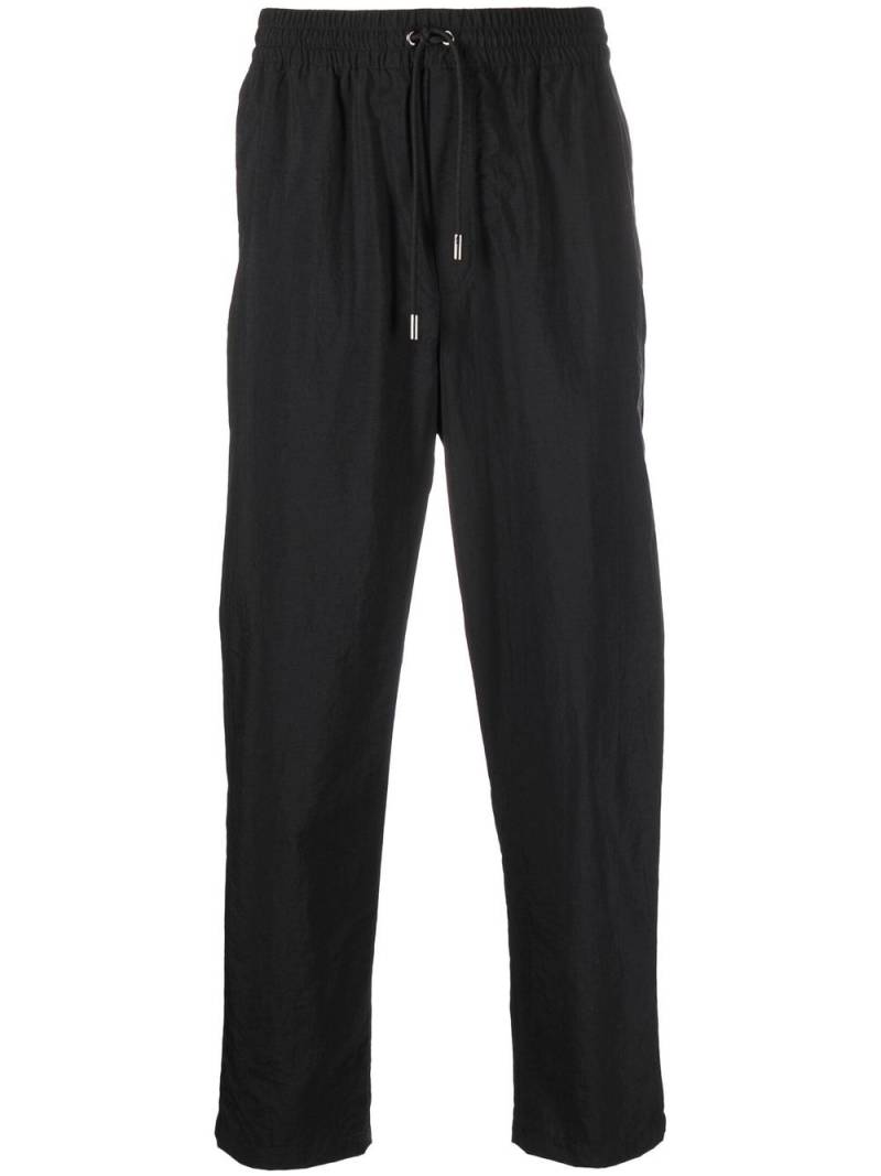 Maison Kitsuné drawstring straight-leg trousers - Black von Maison Kitsuné