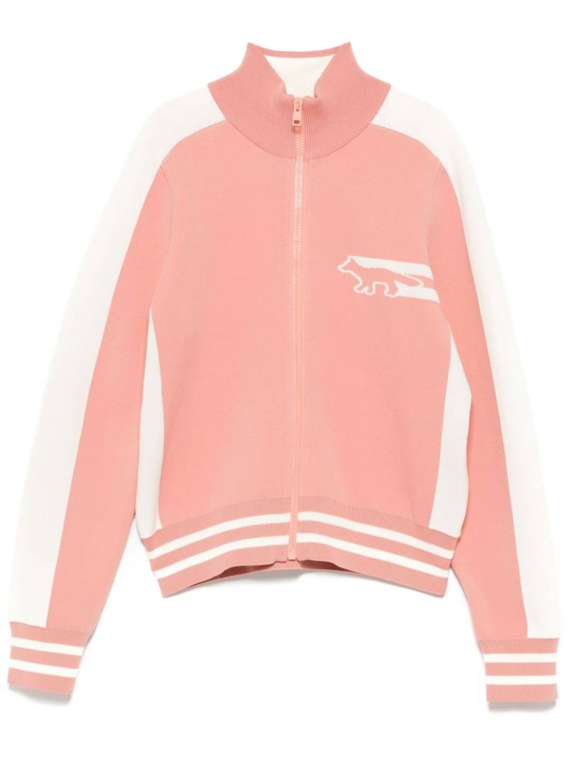 Maison Kitsuné flash fox zipped cardigan - Pink von Maison Kitsuné