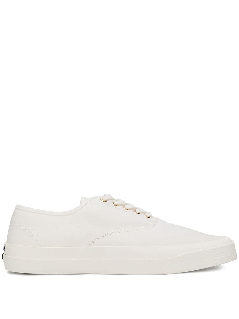 Maison Kitsuné flat lace-up sneakers - White von Maison Kitsuné