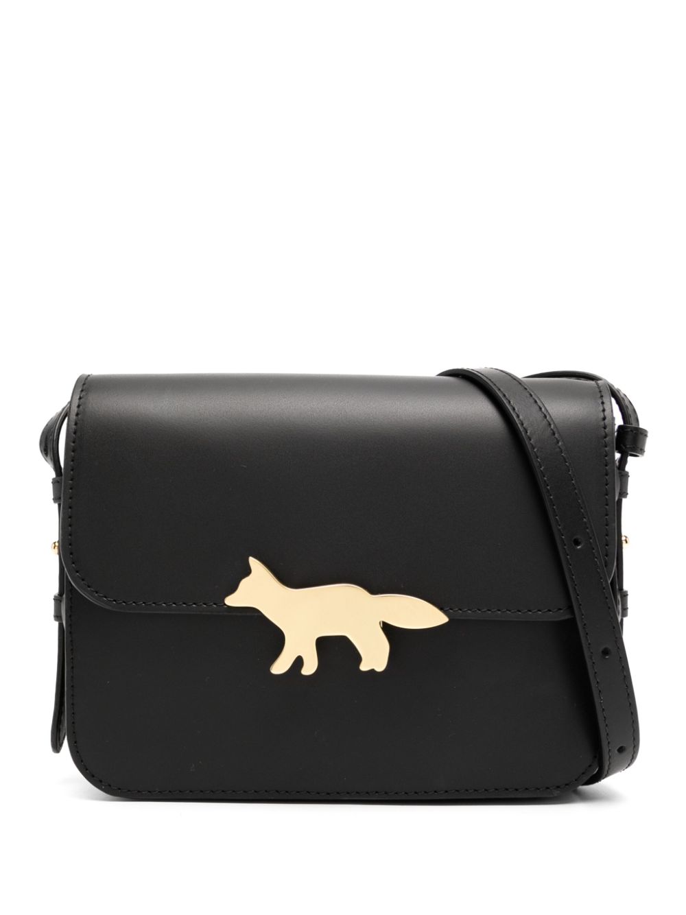 Maison Kitsuné foldover shoulder crossbody bag - Black von Maison Kitsuné