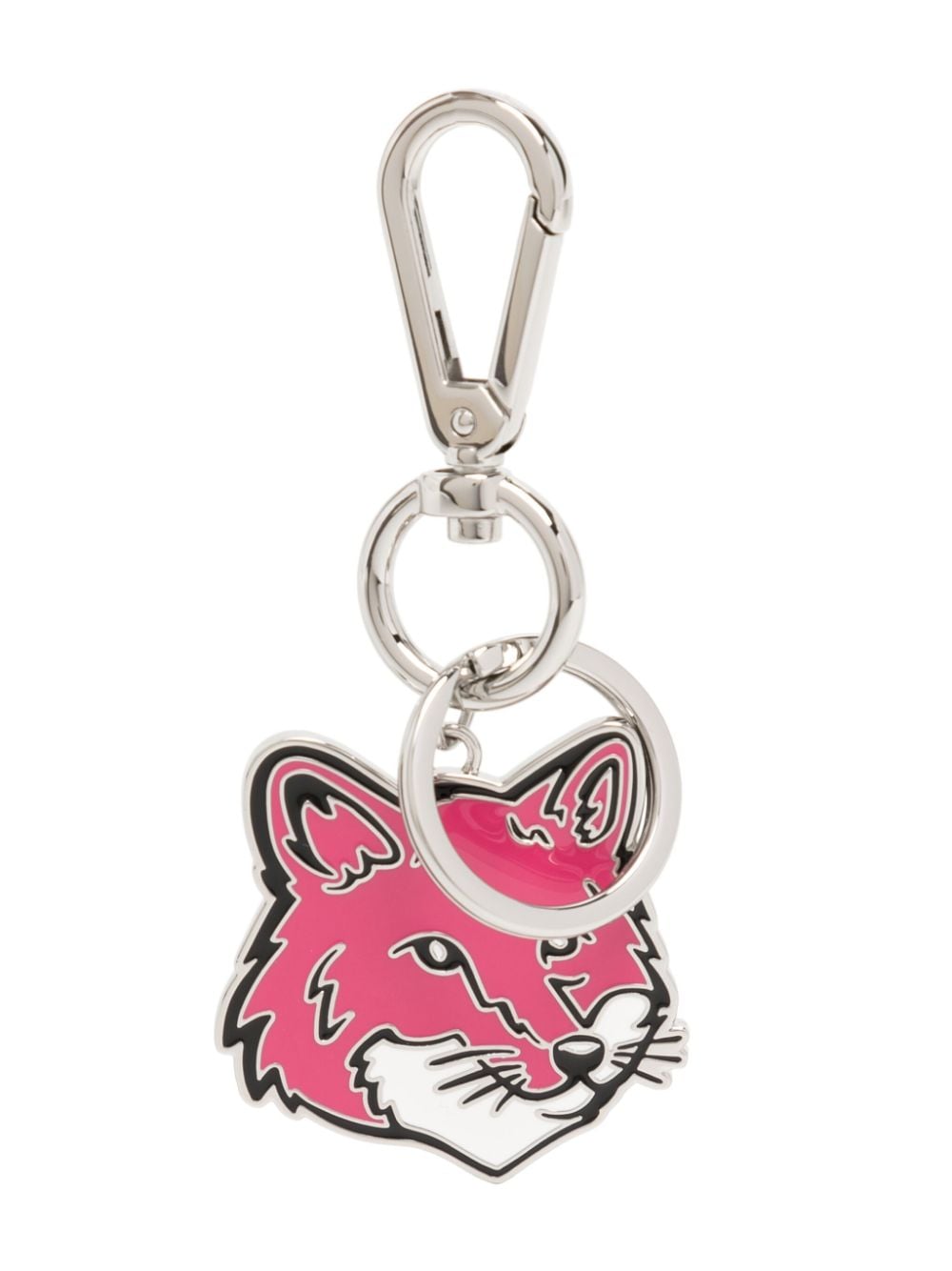 Maison Kitsuné fox-charm carabiner keyring - Pink von Maison Kitsuné