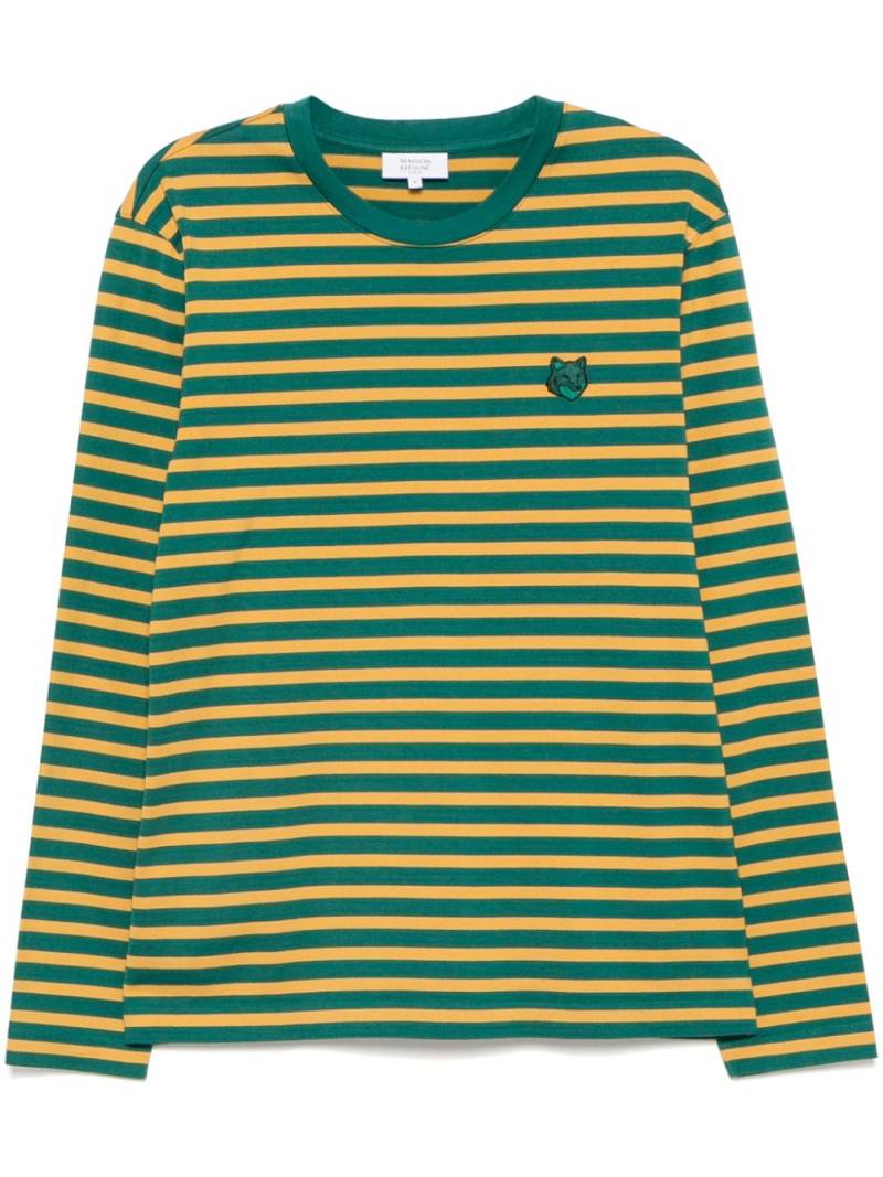 Maison Kitsuné fox head long-sleeved t-shirt - Green von Maison Kitsuné