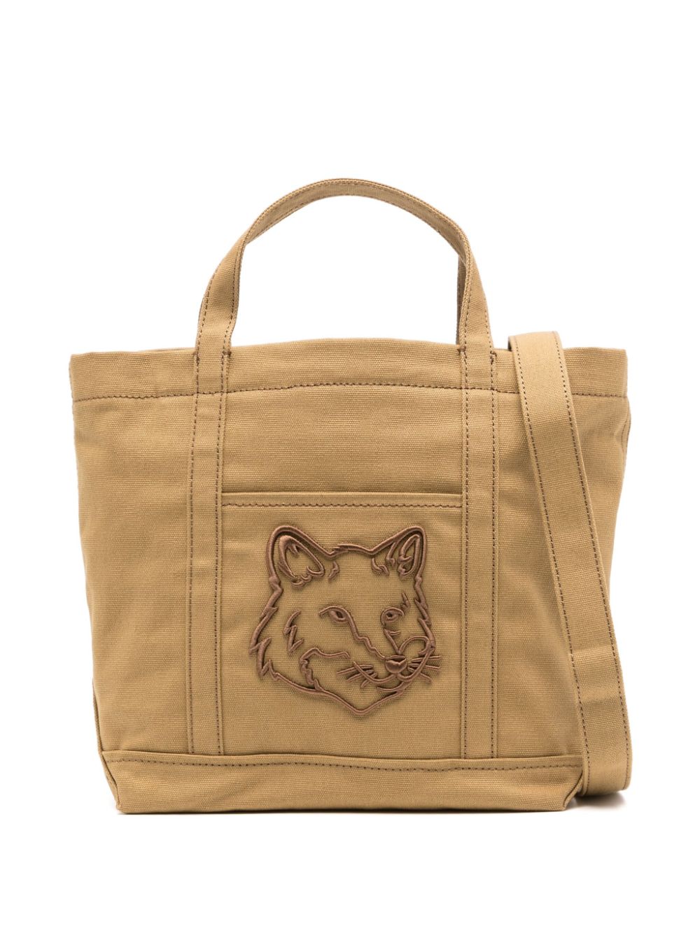 Maison Kitsuné fox head small tote bag - Neutrals von Maison Kitsuné