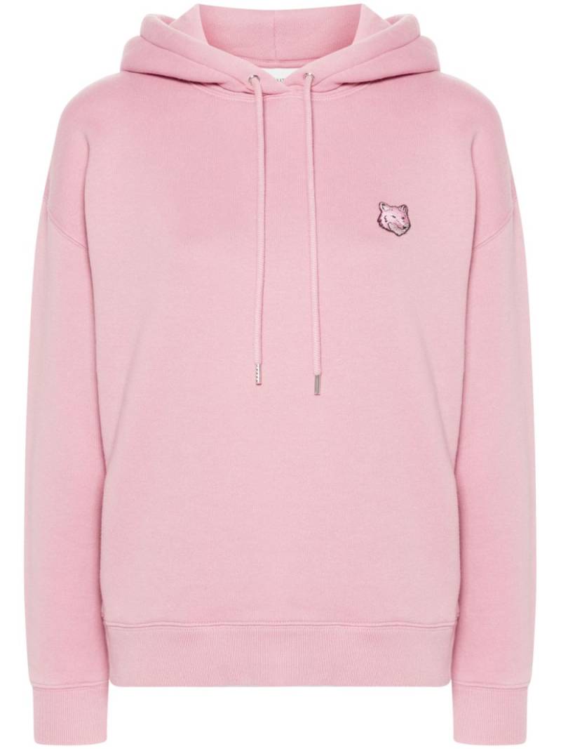 Maison Kitsuné fox-motif cotton hoodie - Pink von Maison Kitsuné