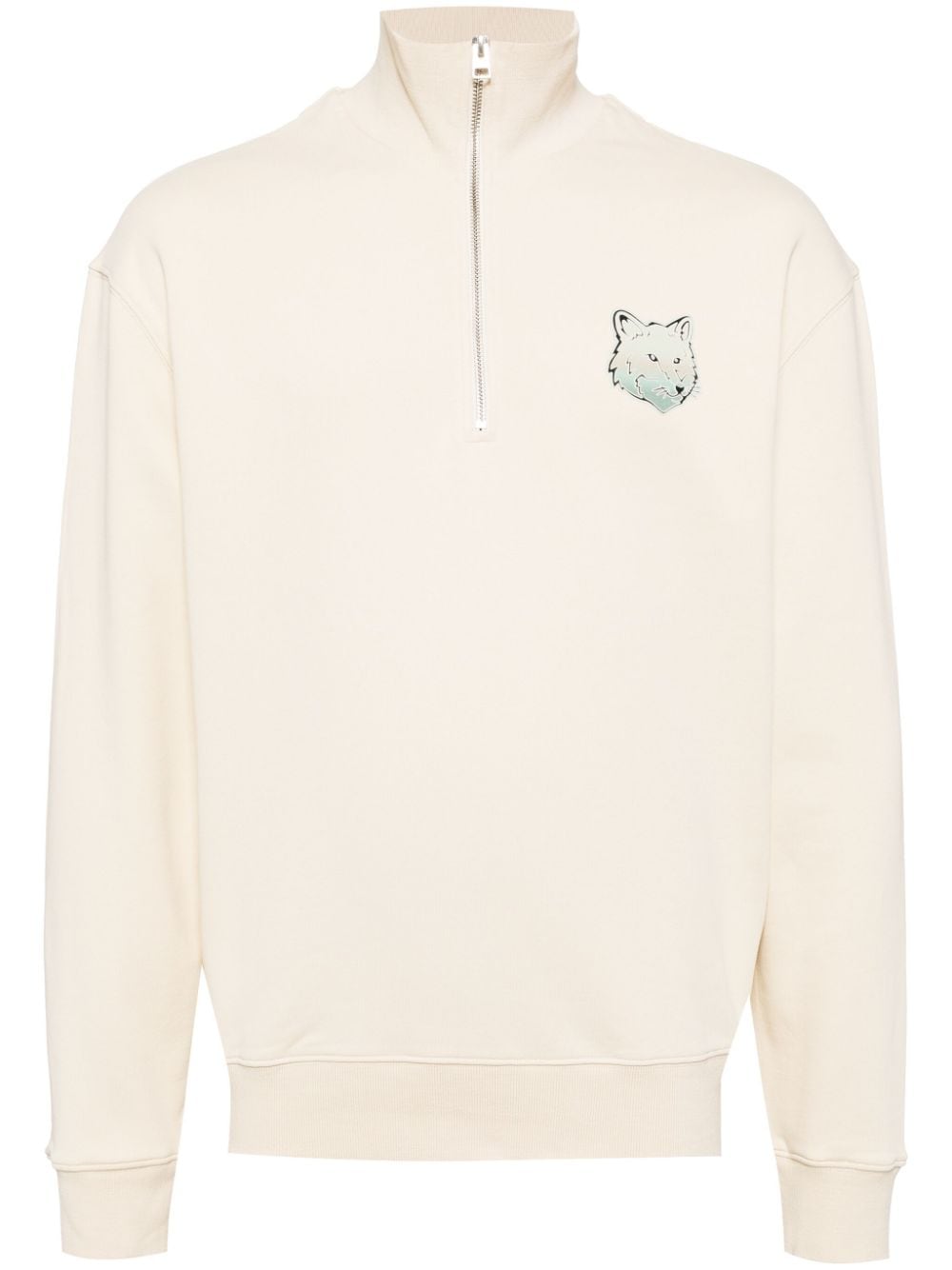 Maison Kitsuné fox-motif cotton sweatshirt - Neutrals von Maison Kitsuné