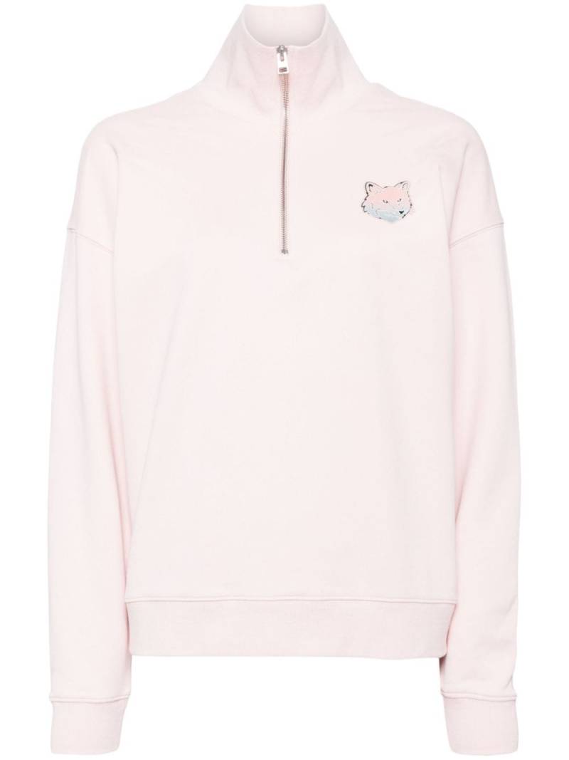 Maison Kitsuné fox-motif cotton sweatshirt - Pink von Maison Kitsuné
