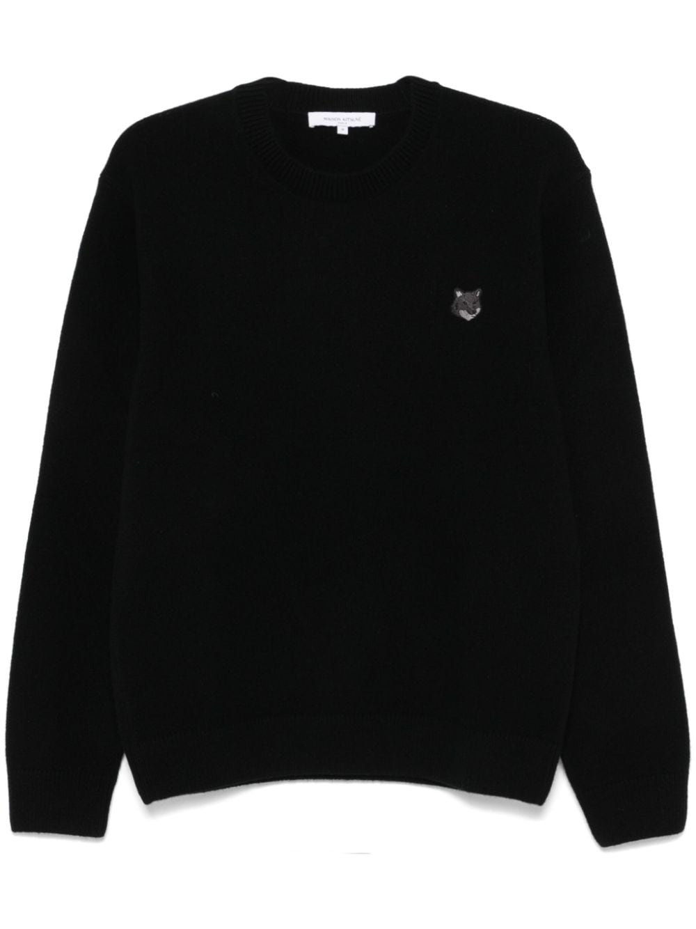 Maison Kitsuné fox-motif sweater - Black von Maison Kitsuné