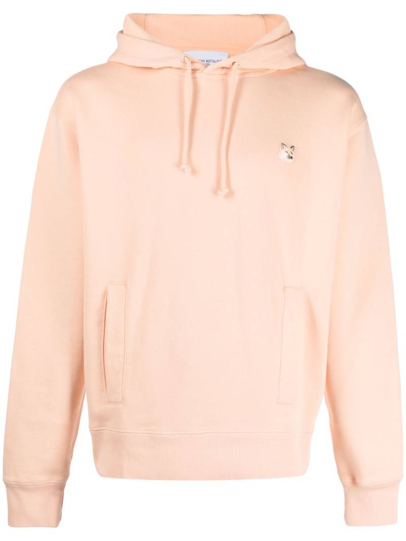 Maison Kitsuné fox-patch cotton hoodie - Orange von Maison Kitsuné