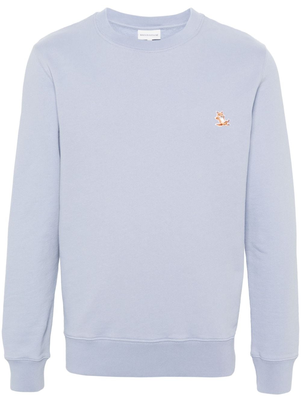 Maison Kitsuné fox-patch cotton sweatshirt - Blue von Maison Kitsuné