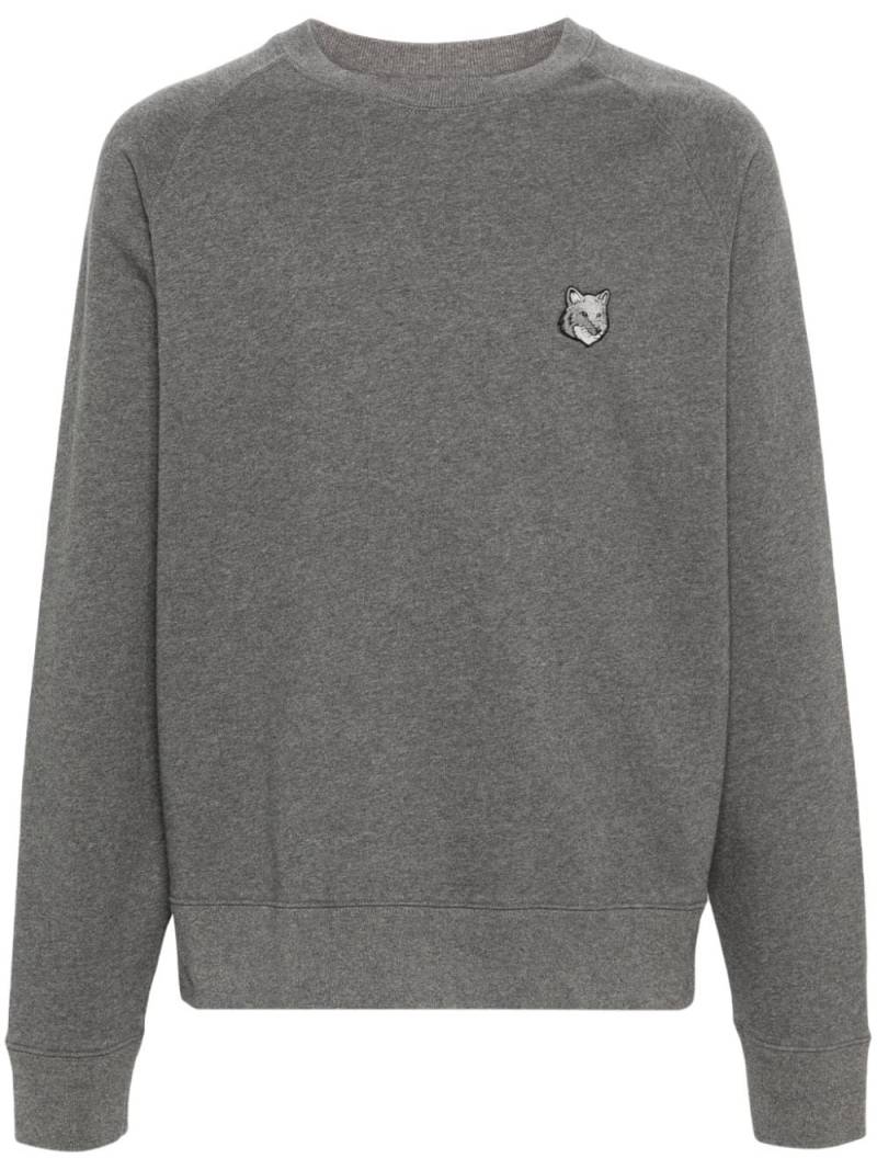 Maison Kitsuné fox-patch cotton sweatshirt - Grey von Maison Kitsuné