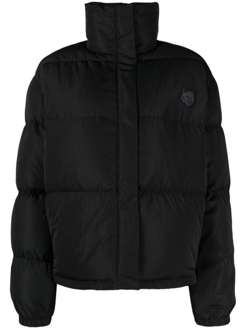 Maison Kitsuné fox-patch puffer jacket - Black von Maison Kitsuné