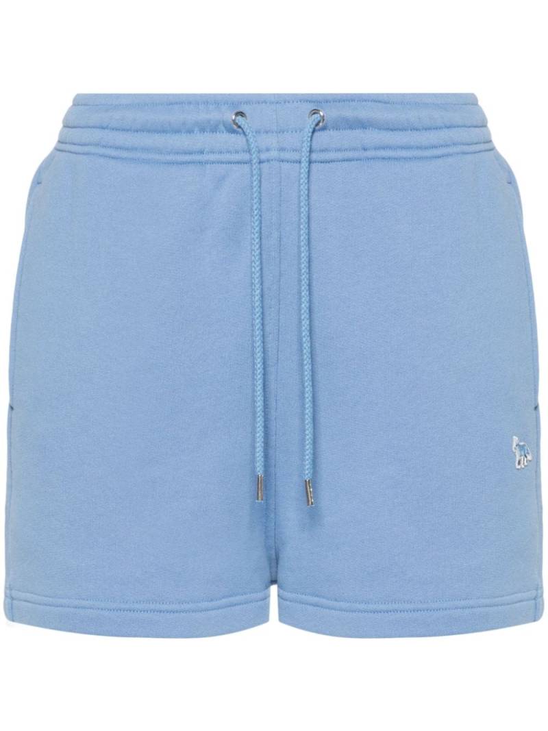 Maison Kitsuné fox-patch track shorts - Blue von Maison Kitsuné