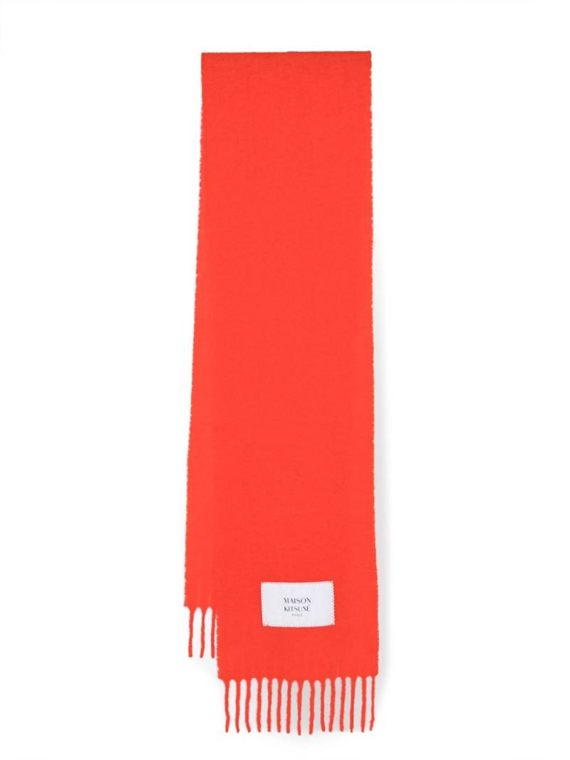 Maison Kitsuné fringed scarf - Red von Maison Kitsuné