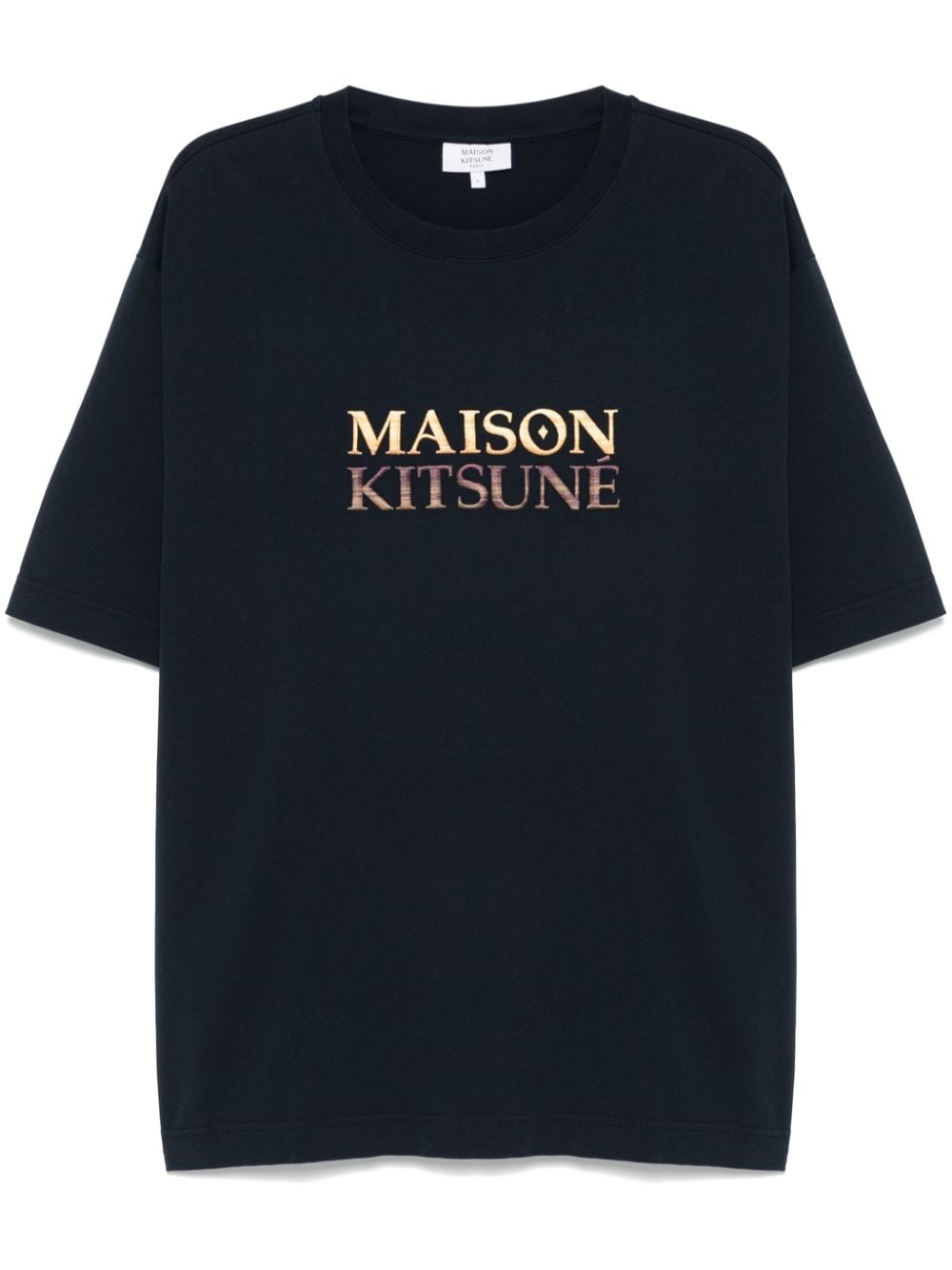 Maison Kitsuné gradient-logo T-shirt - Blue von Maison Kitsuné