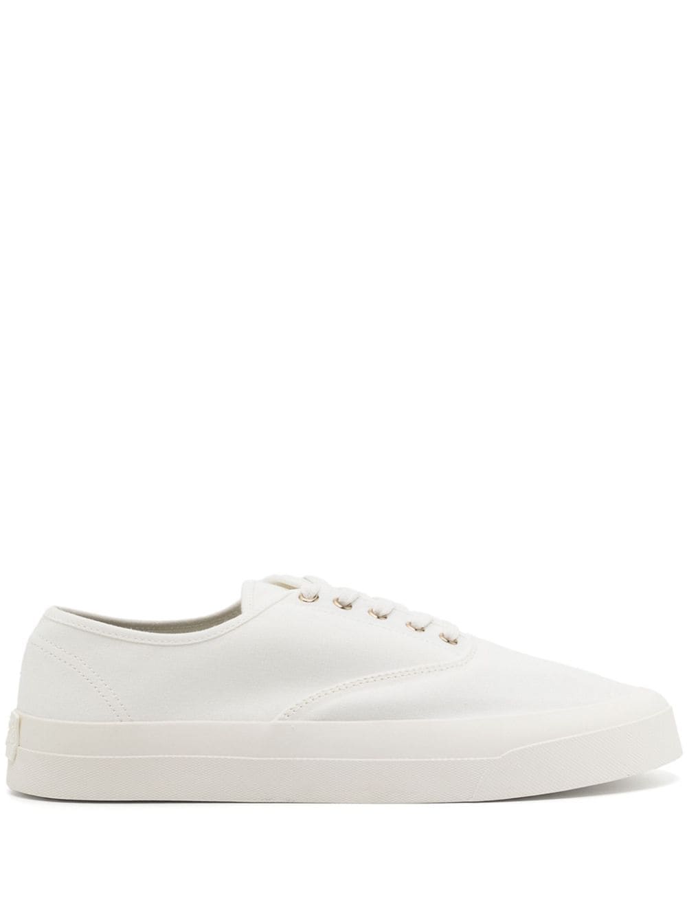 Maison Kitsuné lace-up canvas sneakers - White von Maison Kitsuné