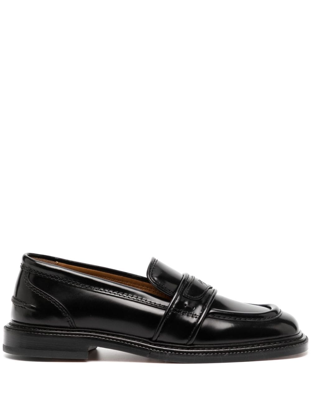 Maison Kitsuné logo-debossed leather loafers - Black von Maison Kitsuné