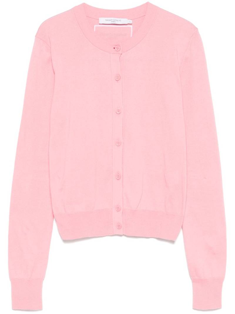 Maison Kitsuné logo-patch cardigan - Pink von Maison Kitsuné