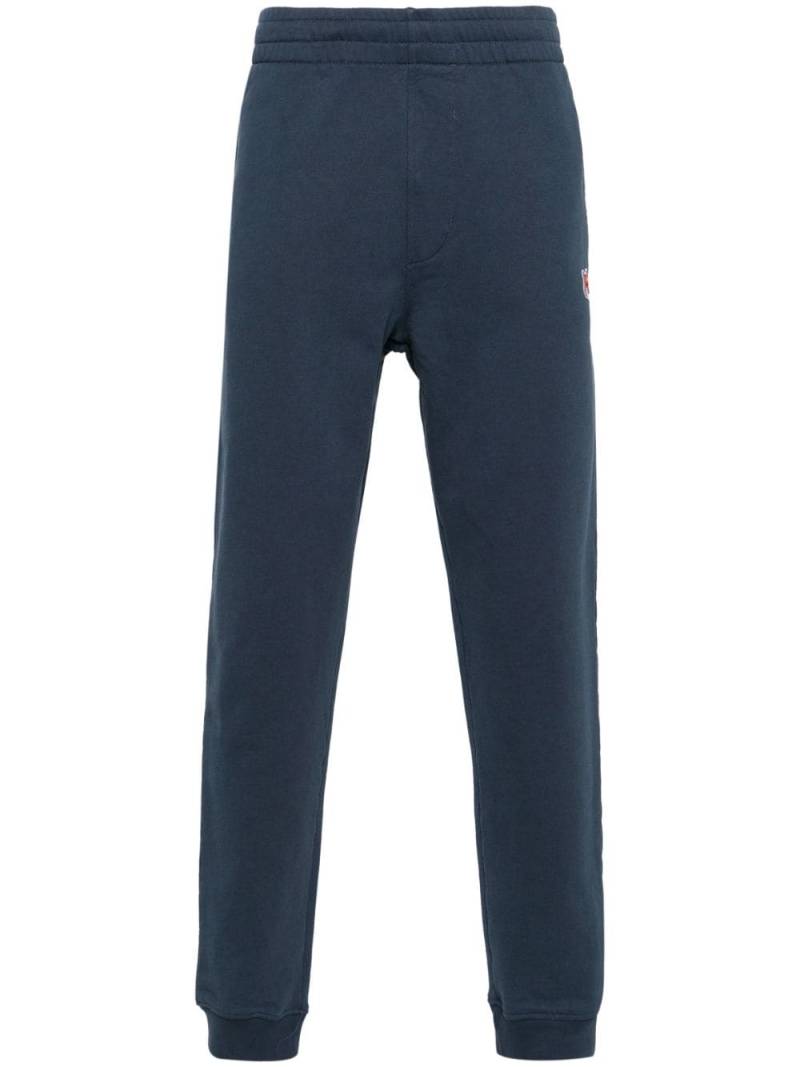 Maison Kitsuné logo-patch cotton track trousers - Blue von Maison Kitsuné