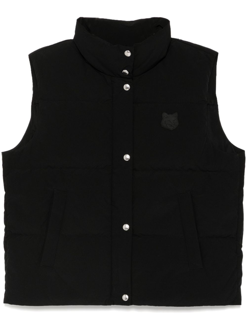 Maison Kitsuné logo patch gilet - Black von Maison Kitsuné