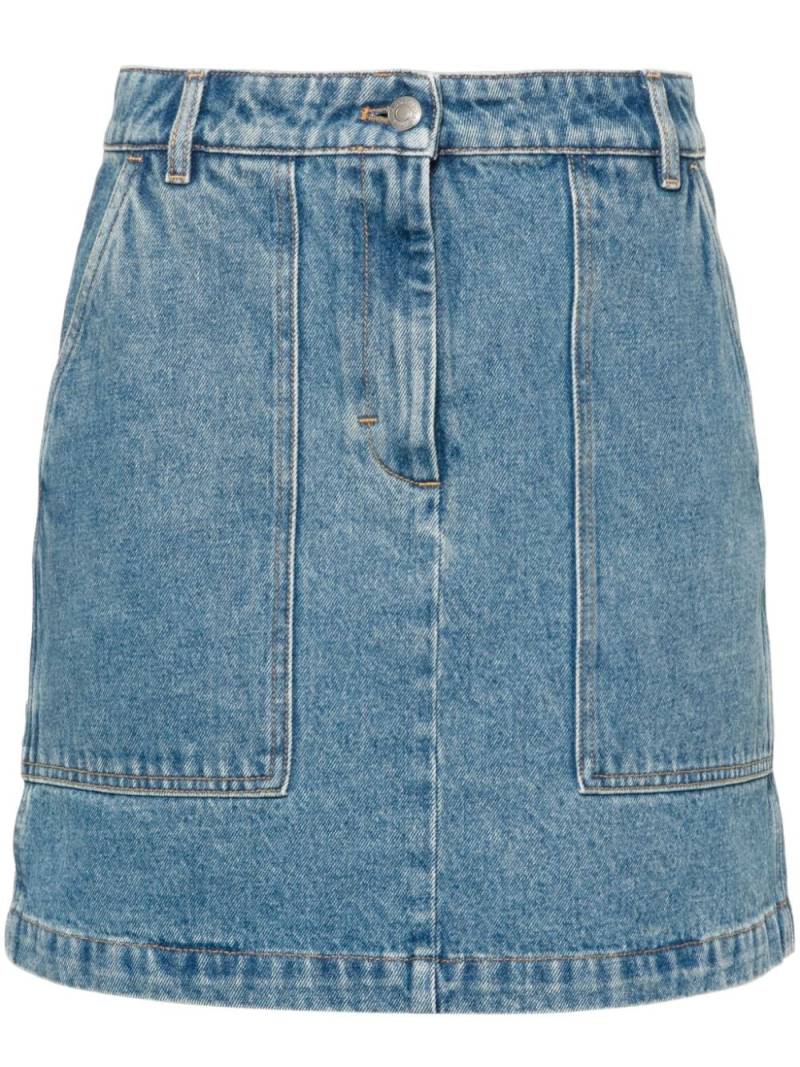 Maison Kitsuné mini denim skirt - Blue von Maison Kitsuné