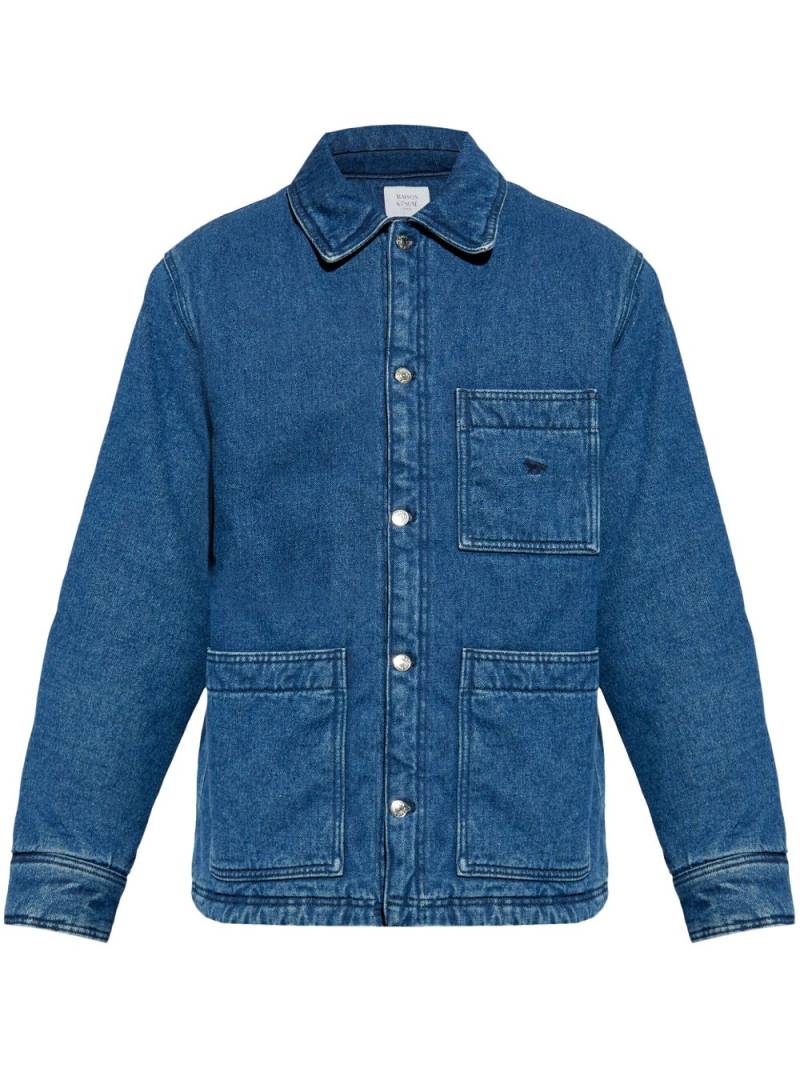 Maison Kitsuné padded workwear denim jacket - Blue von Maison Kitsuné