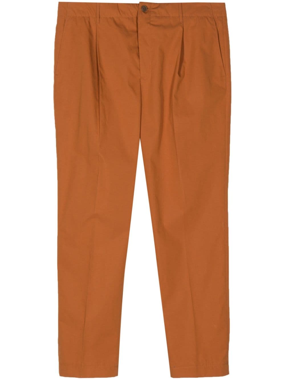 Maison Kitsuné pleat-detail tapered trousers - Brown von Maison Kitsuné