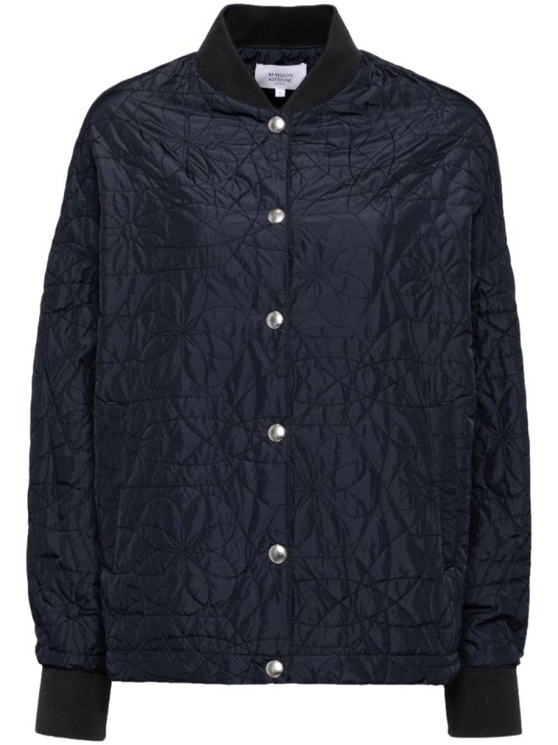 Maison Kitsuné quilted blouson - Blue von Maison Kitsuné